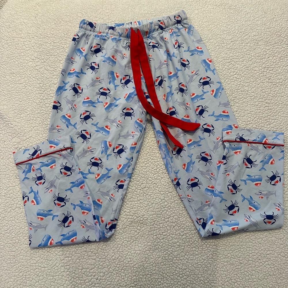 NWOT Women’s small Christmas shark and crab pajama pants